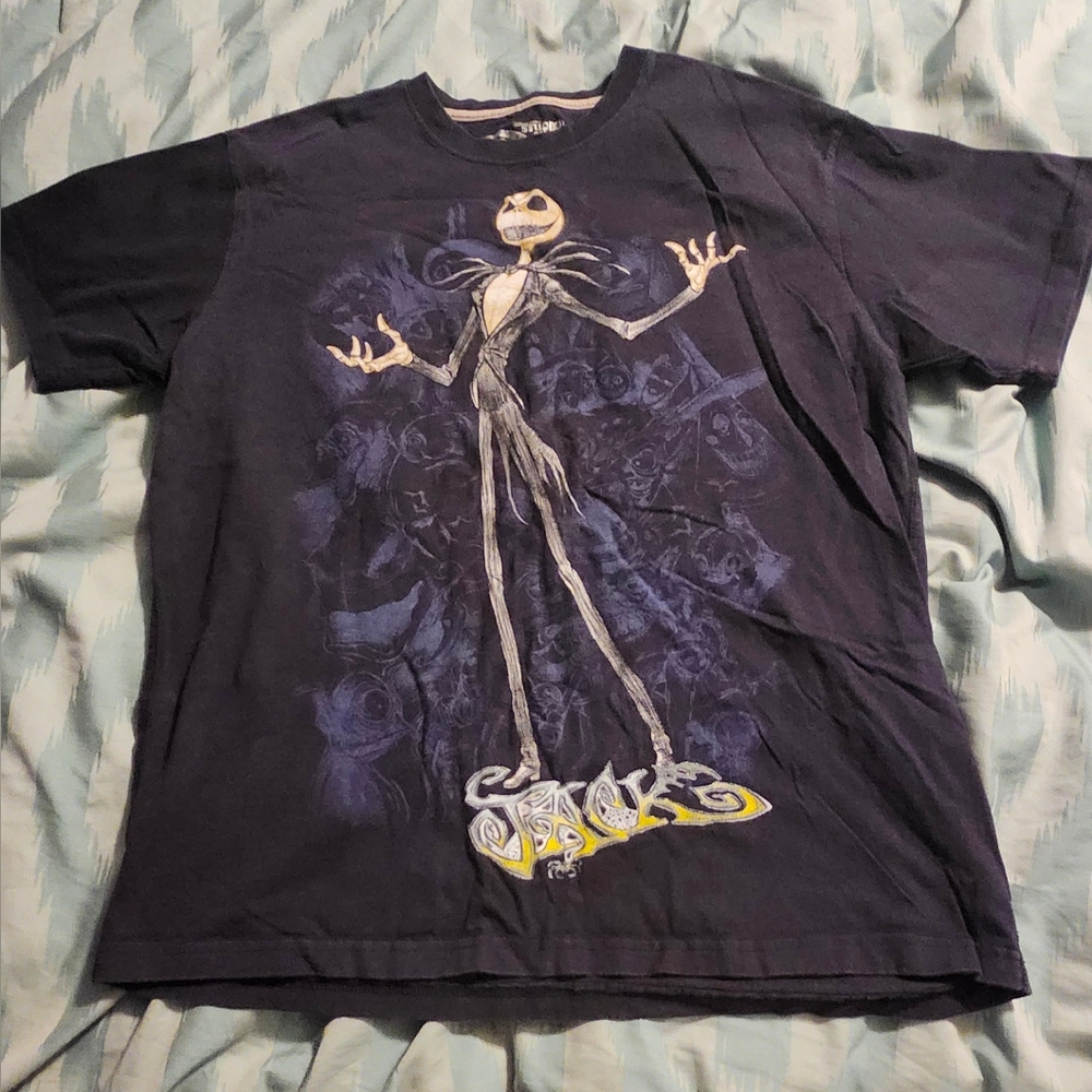 Nightmare Before Christmas Men's Size Large Jack‎ Skellington T Shirt Disney